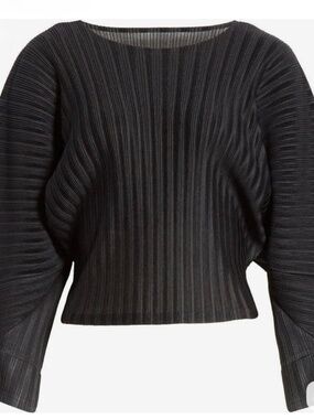 Club Monaco Black Ribbed Batwing Knit Top XS | Excellent Condition